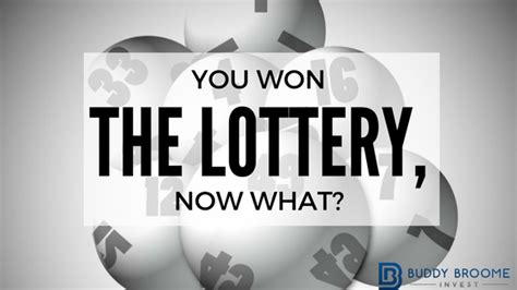i won the lottery now what.